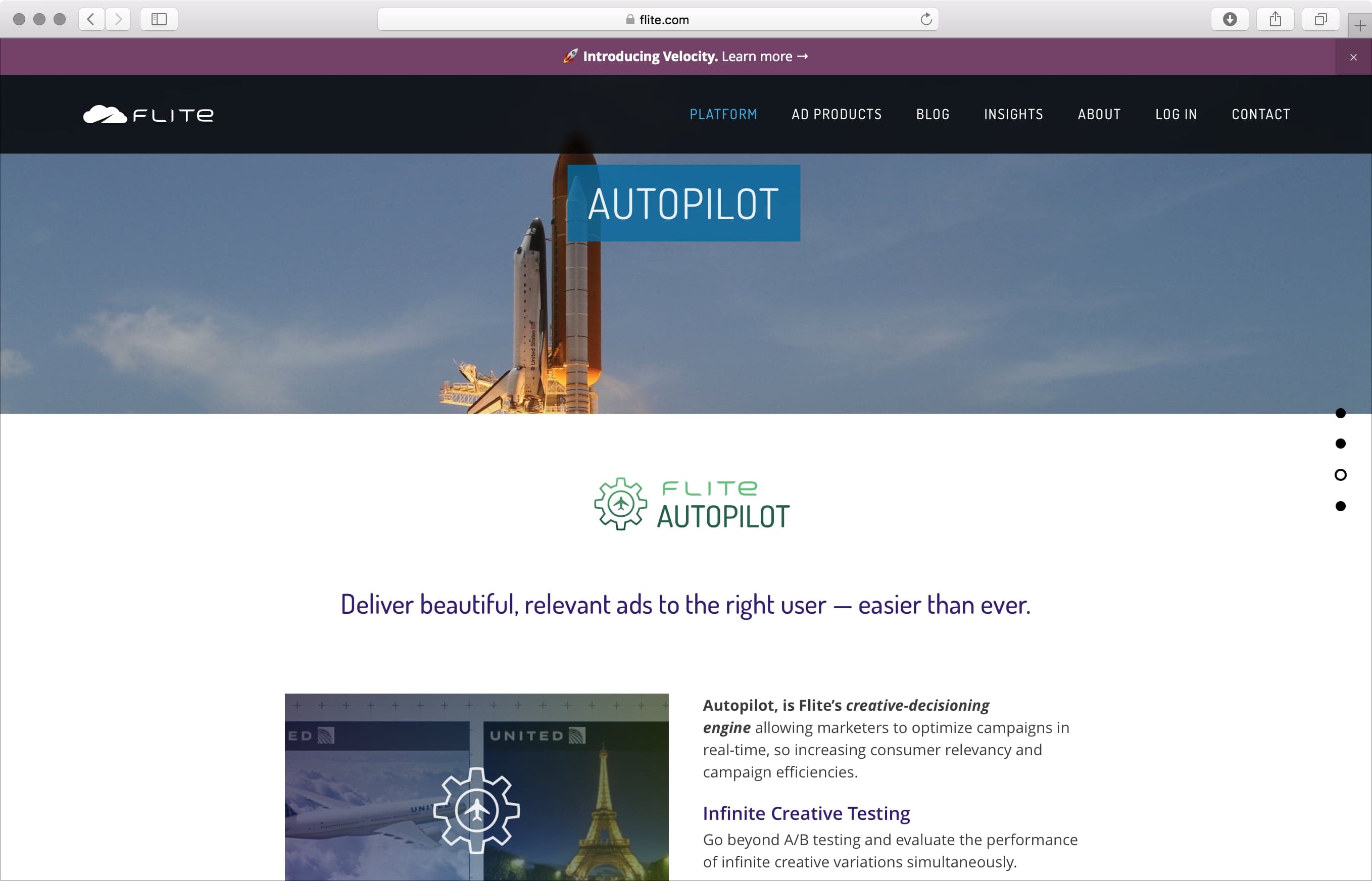 Product pages and navigation